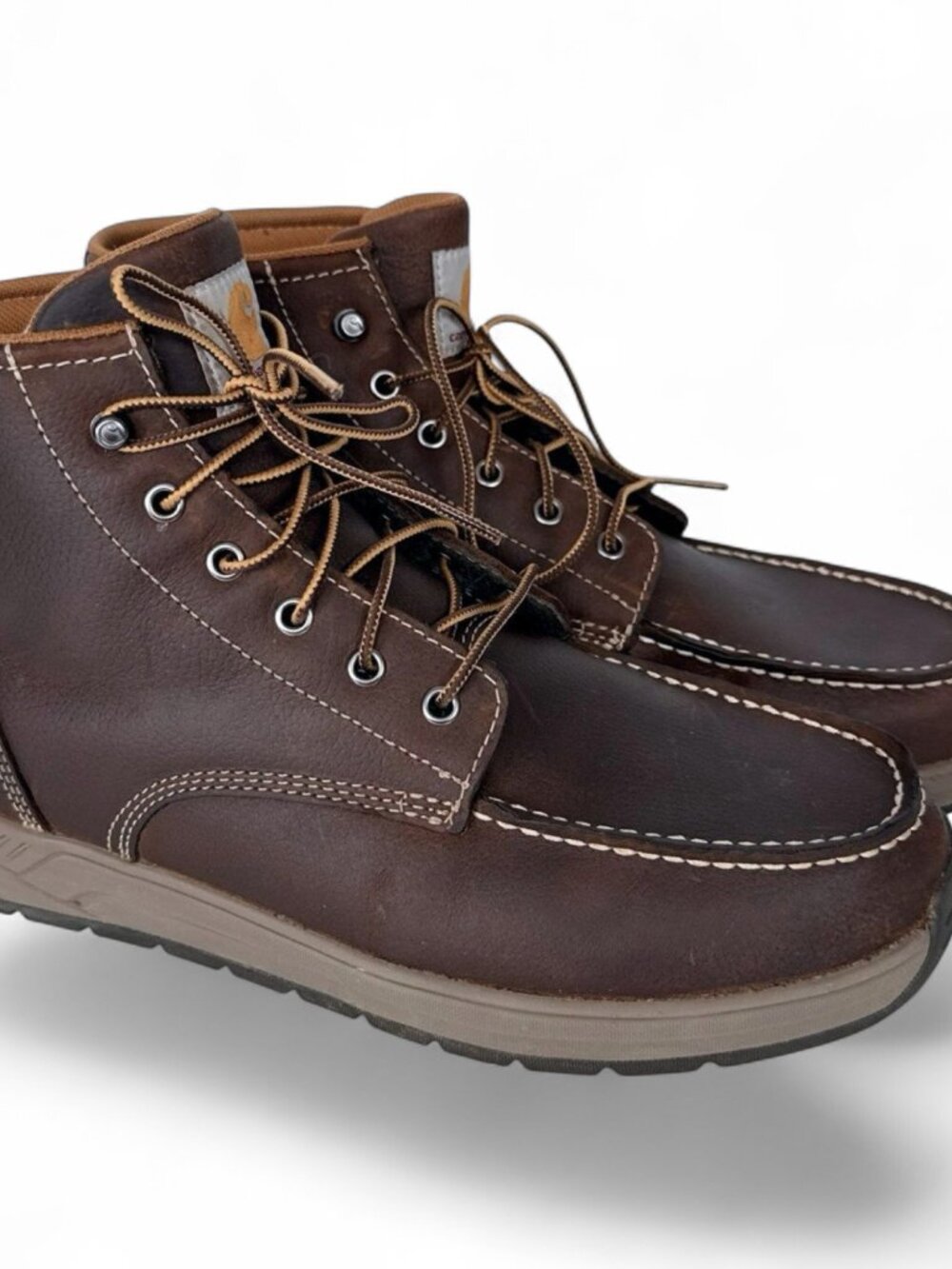 Carhartt Men's Work Boots Dark Brown Size US 13 Moc Toe CMX4023